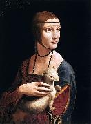 LEONARDO da Vinci Portrait of Cecilia Gallerani oil on canvas